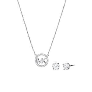 Srebrna ogrlica i naušnice Michael Kors