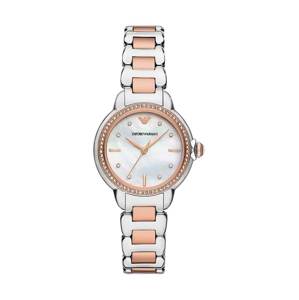 Sat Emporio Armani za žene, boja: srebrna