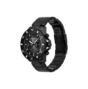 Sat Emporio Armani za muškarce, boja: crna