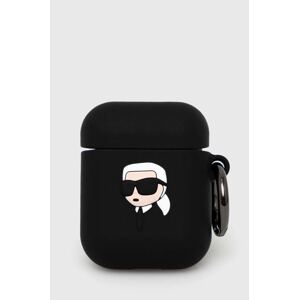 Etui za airpods Karl Lagerfeld airpods 1/2 cover boja: crna