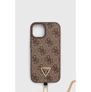 Etui za telefon Guess iPhone 15 6.1 boja: smeđa
