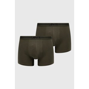 Bokserice Levi's (2-pack) za muškarce, boja: zelena, 37149.0735-khaki