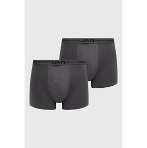Bokserice Levi's (2-pack) za muškarce, boja: siva