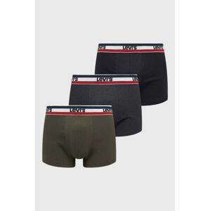 Bokserice Levi's 3-pack za muškarce, boja: zelena, 37149.0814-009