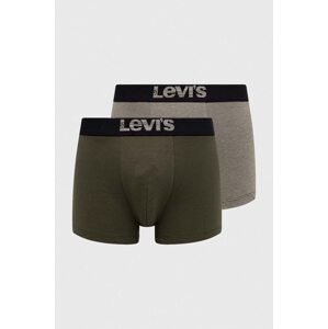 Bokserice Levi's 2-pack za muškarce, boja: zelena