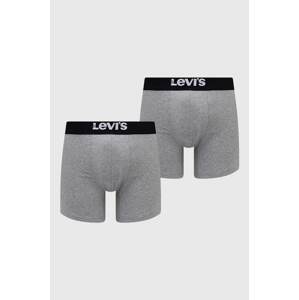 Bokserice Levi's 2-pack za muškarce, boja: siva, 37149.0809-007