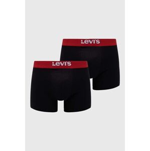 Bokserice Levi's 2-pack za muškarce, boja: crna, 37149.0811-008
