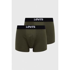 Bokserice Levi's 2-pack za muškarce, boja: zelena