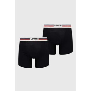 Bokserice Levi's 2-pack za muškarce, boja: crna