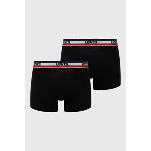 Bokserice Levi's 2-pack za muškarce, boja: crna, 37149.0804-001