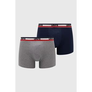 Bokserice Levi's 2-pack za muškarce, boja: tamno plava, 37149.0815-002