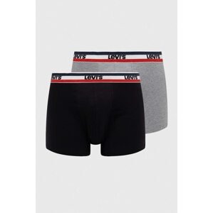 Bokserice Levi's 2-pack za muškarce, boja: siva, 37149.0816-003