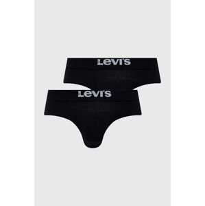 Slip gaćice Levi's 2-pack za muškarce, boja: crna
