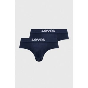 Slip gaćice Levi's 2-pack za muškarce, boja: tamno plava