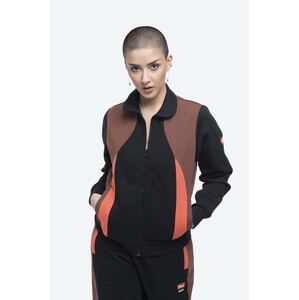 Dukserica Wood Wood Evonn x Fila Women Evonne Track Jacket za žene, boja: crna, s uzorkom, 688378.B028-BLACK