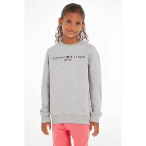 Dječja pamučna dukserica Tommy Hilfiger boja: siva, KS0KS00212