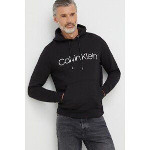 Pamučna dukserica Calvin Klein za muškarce, boja: crna, s kapuljačom, K10K104060