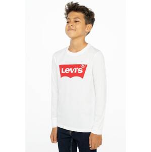 Dječja majica dugih rukava Levi's boja: bijela