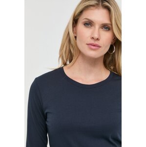 Pamučna majica dugih rukava Armani Exchange boja: tamno plava