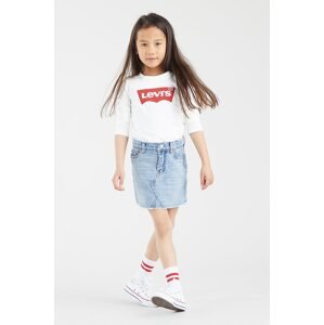 Dječja majica dugih rukava Levi's boja: bijela