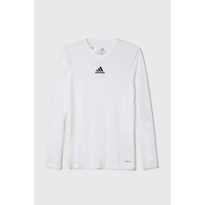 Dječja majica dugih rukava adidas boja: bijela, glatki model