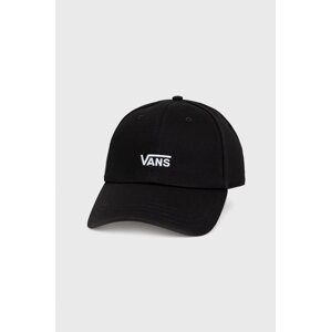Pamučna kapa Vans boja: crna, s aplikacijom, VN0A4UM9Y281-BLACKWHITE