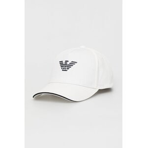 Pamučna kapa Emporio Armani boja: bijela, 627920 CC990