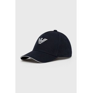 Pamučna kapa Emporio Armani boja: tamno plava, 627920 CC990