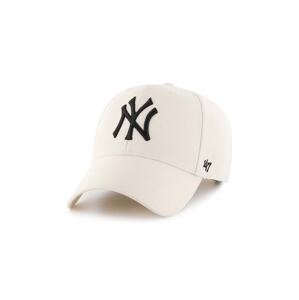 Kapa sa šiltom s dodatkom vune 47 brand MLB New York Yankees boja: bež, s aplikacijom