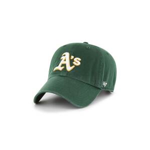 Pamučna kapa 47 brand MLB Oakland Athletics boja: zelena, s aplikacijom, B-RGW18GWS-DGE