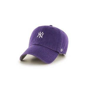 Pamučna kapa sa šiltom 47 brand MLB New York Yankees boja: ljubičasta, s aplikacijom