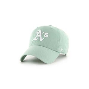 Pamučna kapa sa šiltom 47 brand MLB Oakland Athletics boja: zelena, s aplikacijom