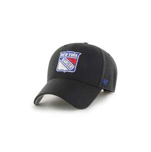 Pamučna kapa sa šiltom 47 brand NHL New York Rangers boja: crna, s aplikacijom H-MVP13WBV-BKB