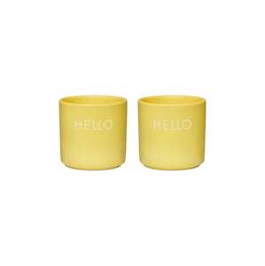 Set čašica za jaja Design Letters Yello Hello 2-pack