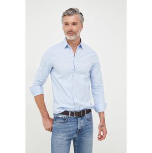 Pamučna košulja Armani Exchange za muškarce, slim, s klasičnim ovratnikom, 8NZCGB Z8ANZ NOS