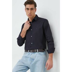 Košulja Emporio Armani za muškarce, boja: tamno plava, regular, s klasičnim ovratnikom, 8N1C09 1NI9Z