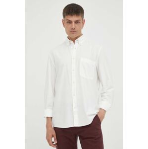 Košulja Marc O'Polo za muškarce, boja: bež, relaxed, o button-down ovratnikom, B21724242414