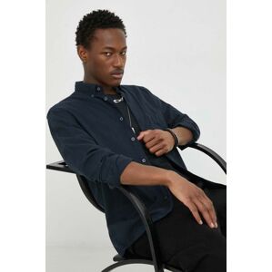 Košulja Marc O'Polo za muškarce, boja: tamno plava, relaxed, o button-down ovratnikom, B21724242414