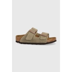 Dječje natikače od brušene kože Birkenstock boja: bež