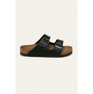 Kožne natikače Birkenstock Arizona SFB za muškarce, boja: crna