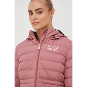 Jakna EA7 Emporio Armani za žene, boja: ružičasta, za prijelazno razdoblje