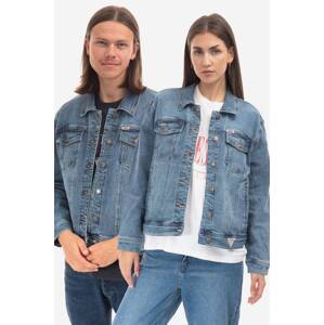 Pamučna traper jakna Guess Originals za prijelazno razdoblje, oversize, W2BXN2.D4ON2-F7QV