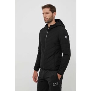 Pernata jakna EA7 Emporio Armani za muškarce, boja: crna, za prijelazno razdoblje