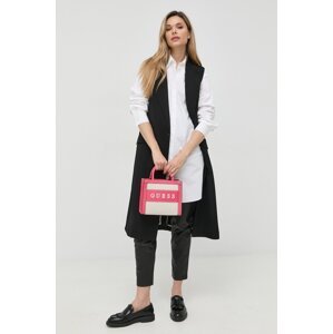 Prsluk Karl Lagerfeld boja: crna, dvoredno zakopčavanje