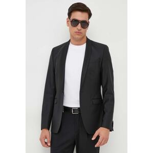 Vuneni sako Karl Lagerfeld boja: crna