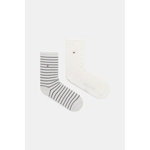 Čarape Tommy Hilfiger 2-pack za žene, boja: bijela, 100001494