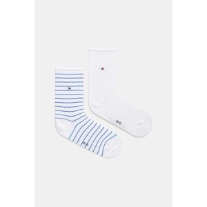 Čarape Tommy Hilfiger 2-pack za žene, boja: bijela, 100001494
