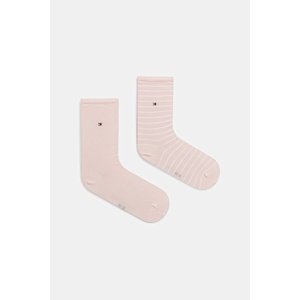 Čarape Tommy Hilfiger 2-pack za žene, boja: ružičasta, 100001494