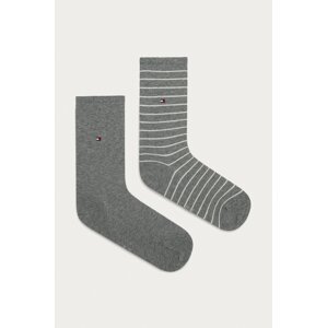 Čarape Tommy Hilfiger 2-pack za žene, boja: siva, 100001494