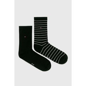 Čarape Tommy Hilfiger 2-pack za žene, boja: crna, 100001494